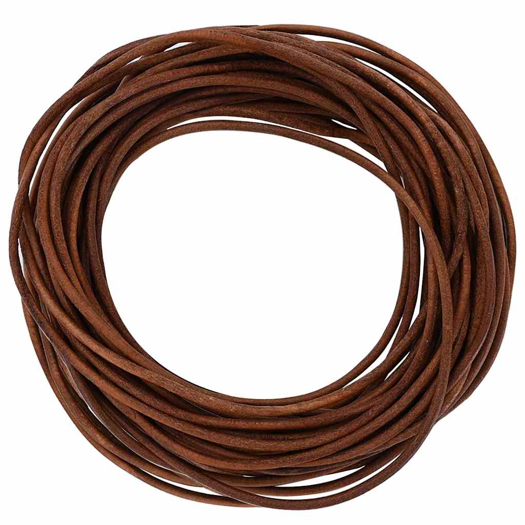 Leather Cord 1 Light Brown Ø3 mm x 10 m Leather