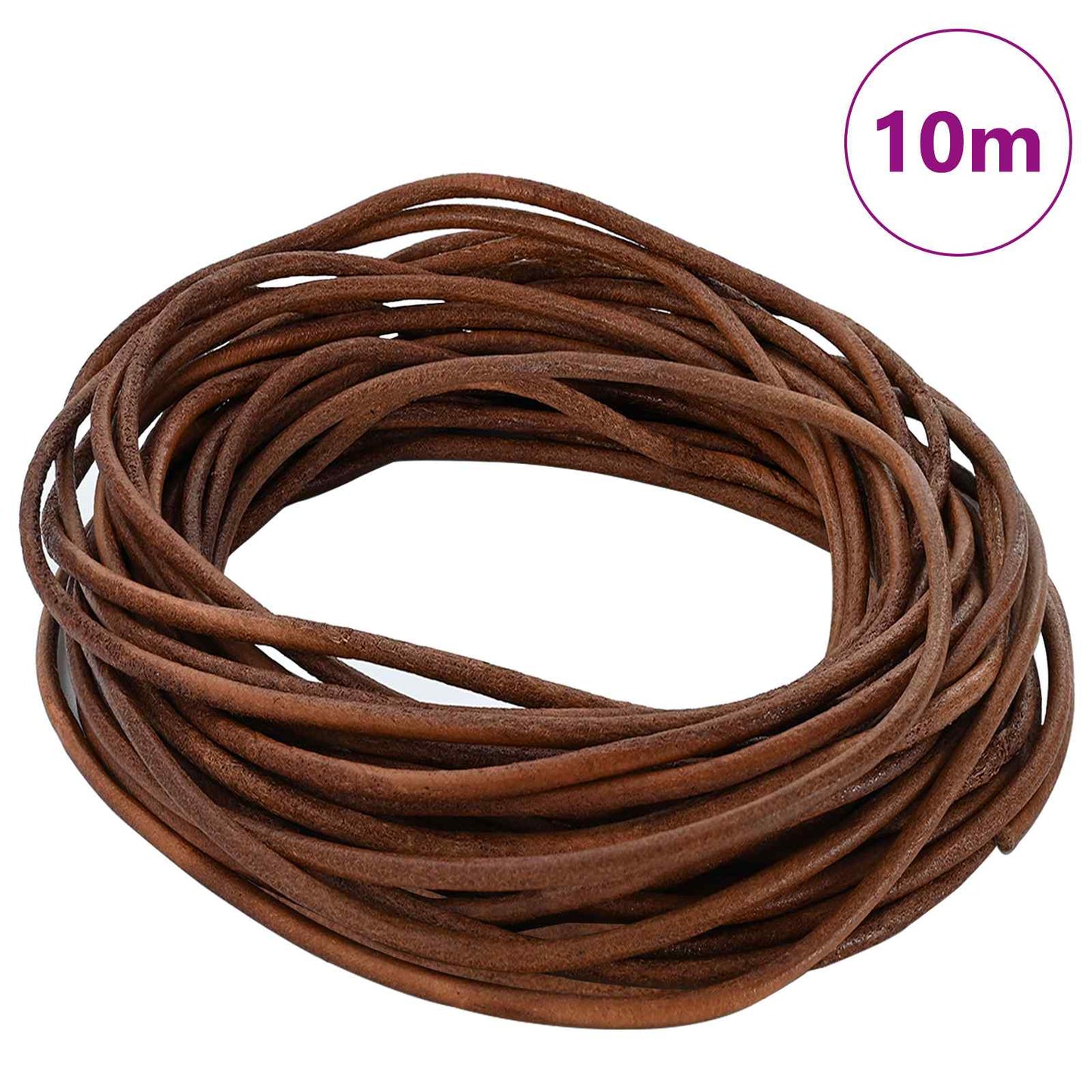 Leather Cord 1 Light Brown Ø3 mm x 10 m Leather