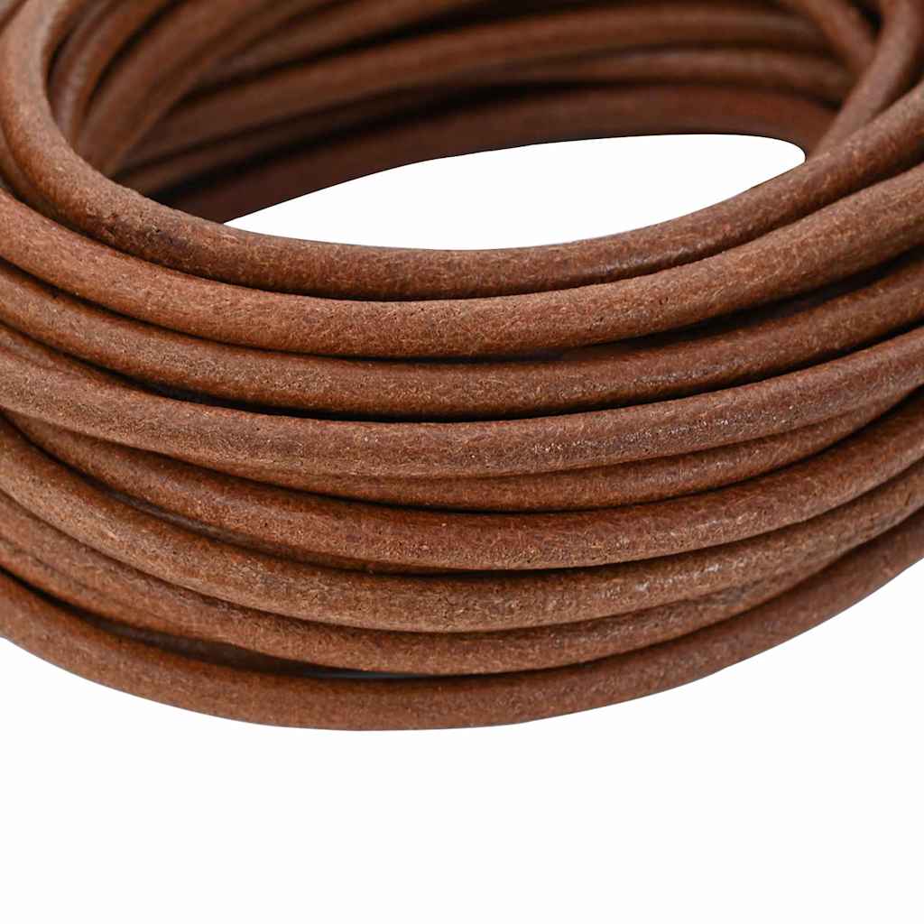 Leather Cord 1 Light Brown Ø5 mm x 50 m Leather