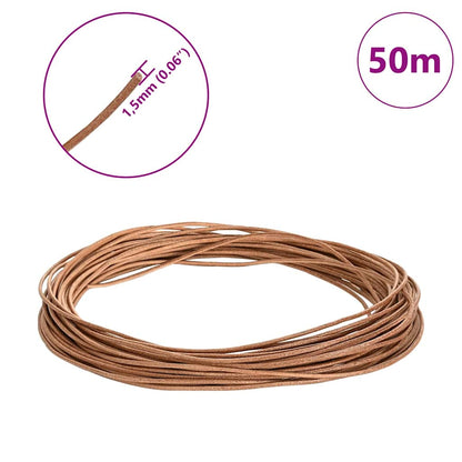 Leather Cord 1 Brown Ø1.5 mm x 50 m Leather