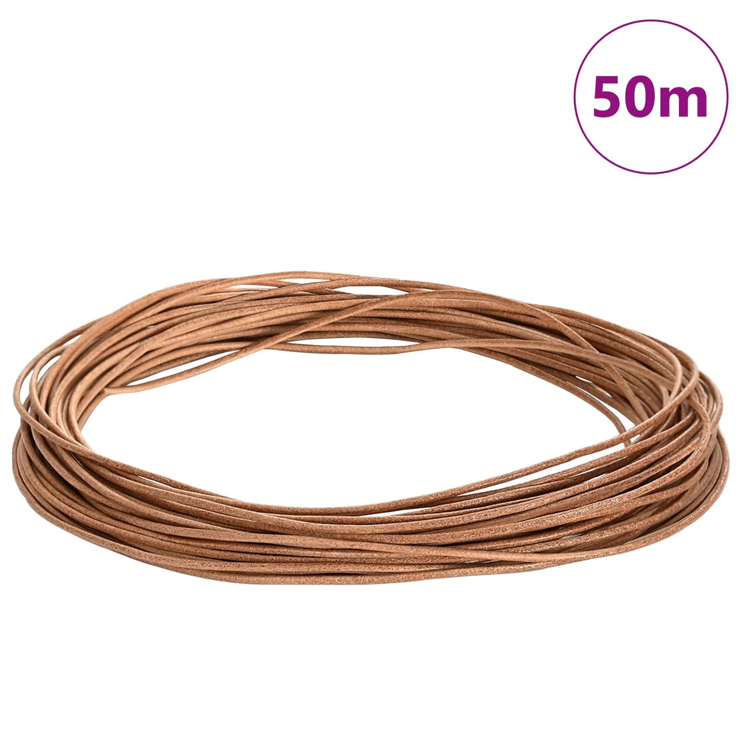 Leather Cord 1 Brown Ø1.5 mm x 50 m Leather