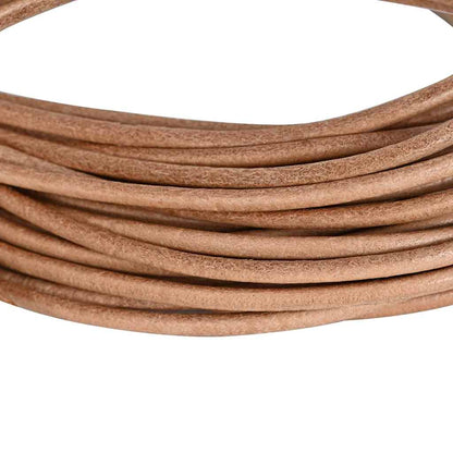 Leather Cord 1 Brown Ø2.5 mm x 5 m Leather