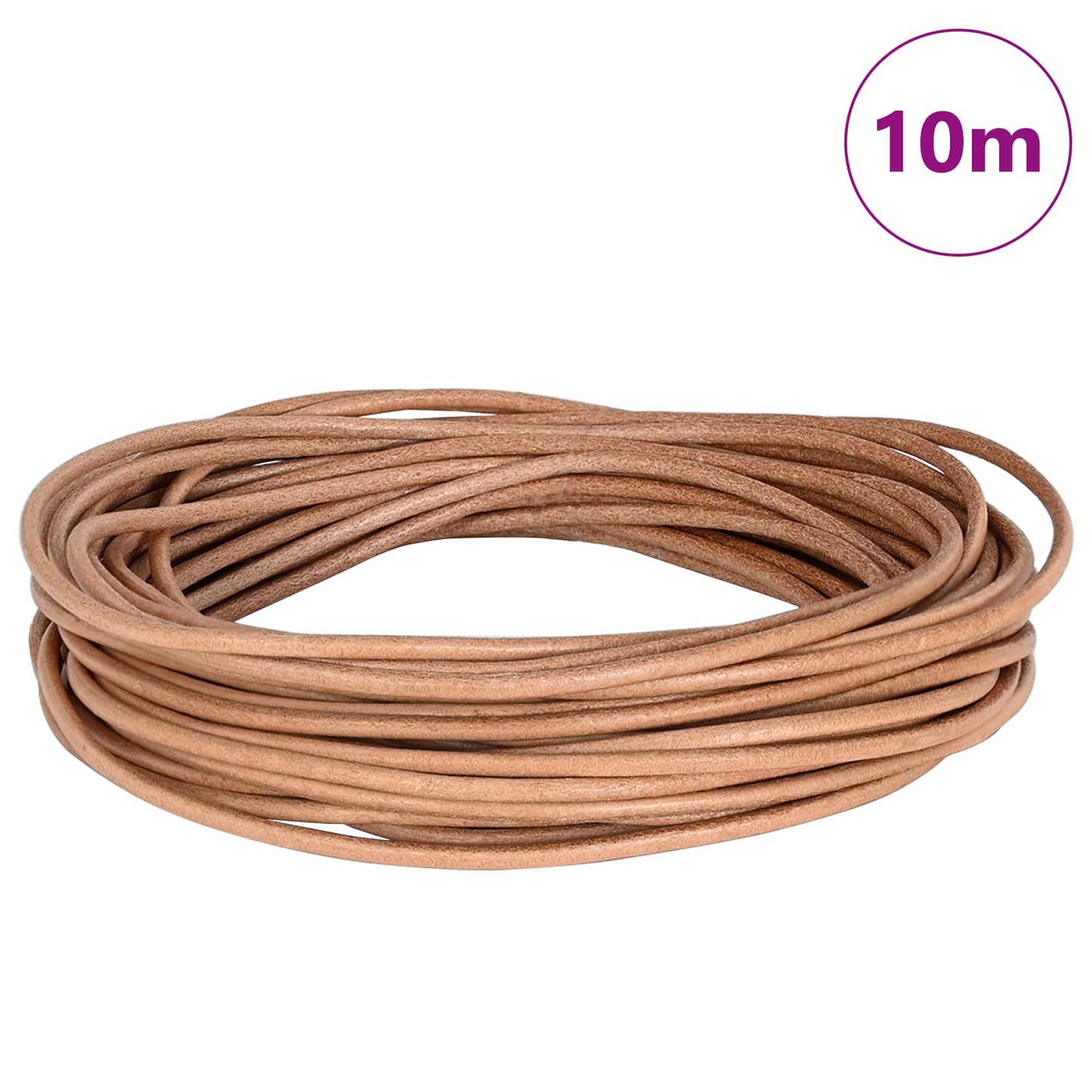 Leather Cord 1 Brown Ø2.5 mm x 10 m Leather