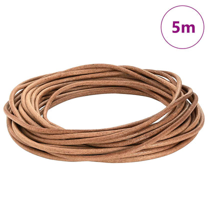 Leather Cord 1 Brown Ø4 mm x 5 m Leather