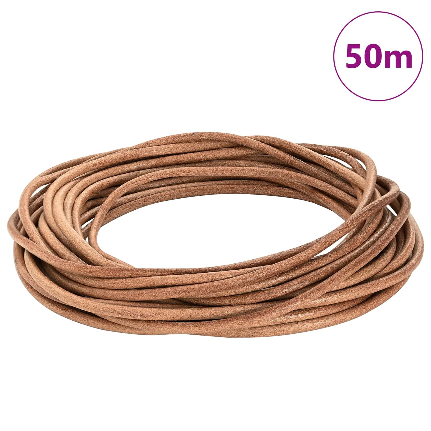Leather Cord 1 Brown Ø5 mm x 50 m Leather