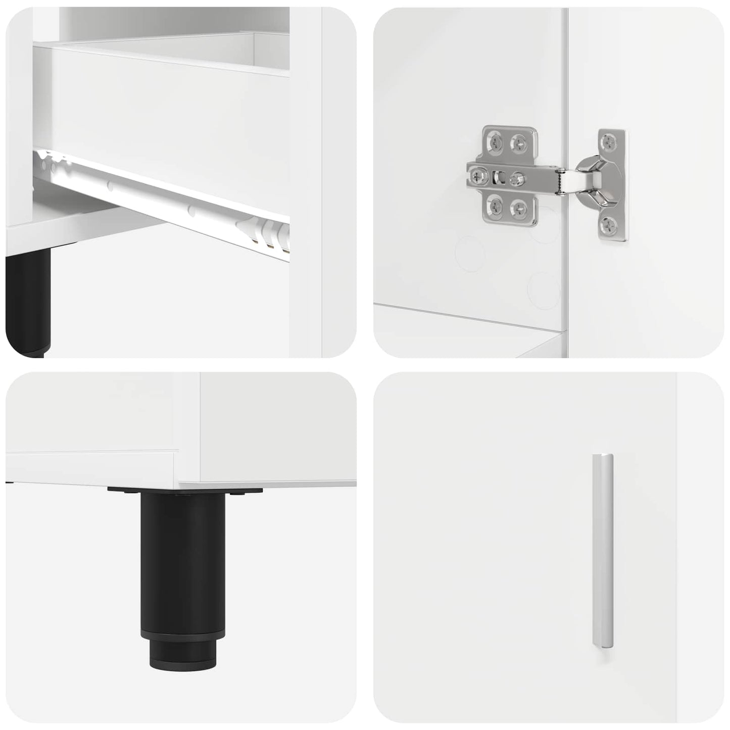 Bathroom Vanity Unit White 60 x 35 x 60 cm Engineered Wood