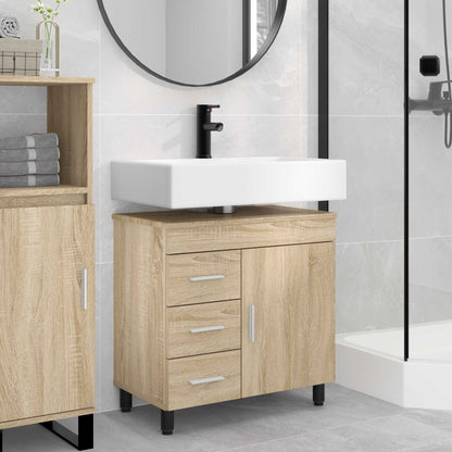 Bathroom Vanity Unit Sonoma Oak 60 x 35 x 60 cm Engineered Wood