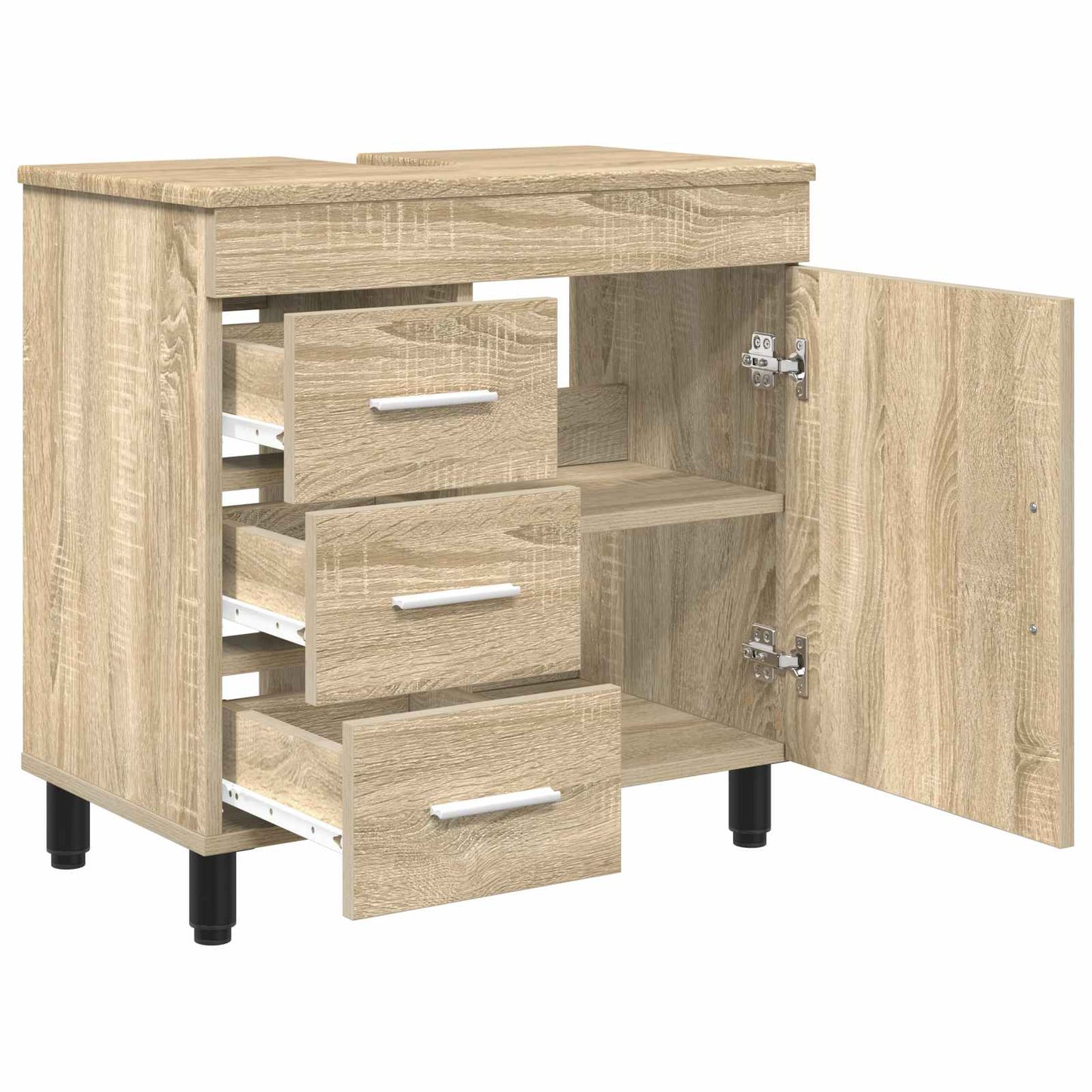 Bathroom Vanity Unit Sonoma Oak 60 x 35 x 60 cm Engineered Wood