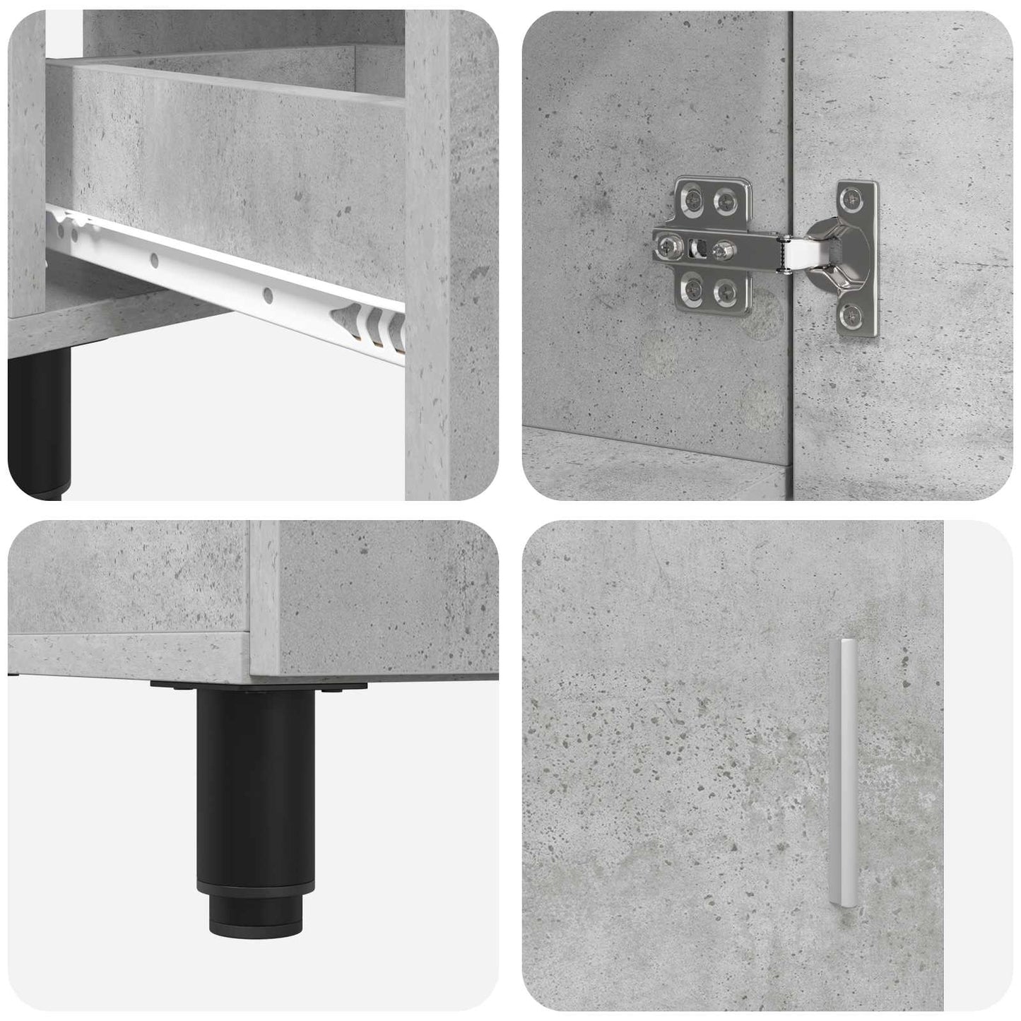 Bathroom Vanity Unit Concrete Grey 60 x 35 x 60 cm