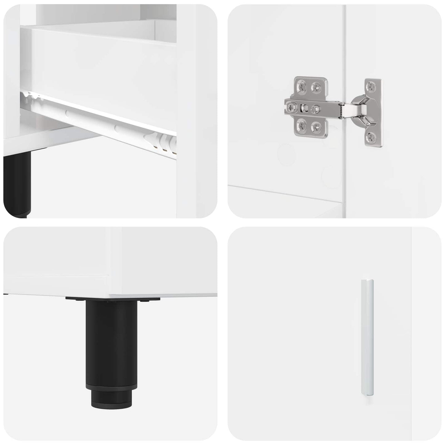 Bathroom Vanity Unit High Gloss White 60 x 35 x 60 cm