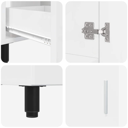 Bathroom Vanity Unit High Gloss White 60 x 35 x 60 cm