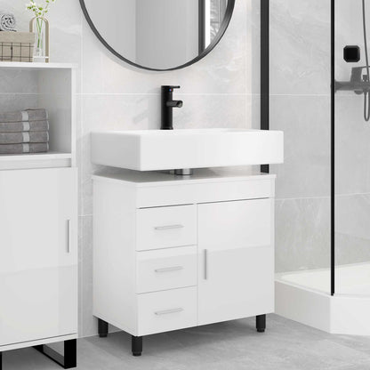 Bathroom Vanity Unit High Gloss White 60 x 35 x 60 cm