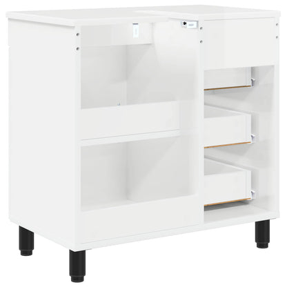 Bathroom Vanity Unit High Gloss White 60 x 35 x 60 cm