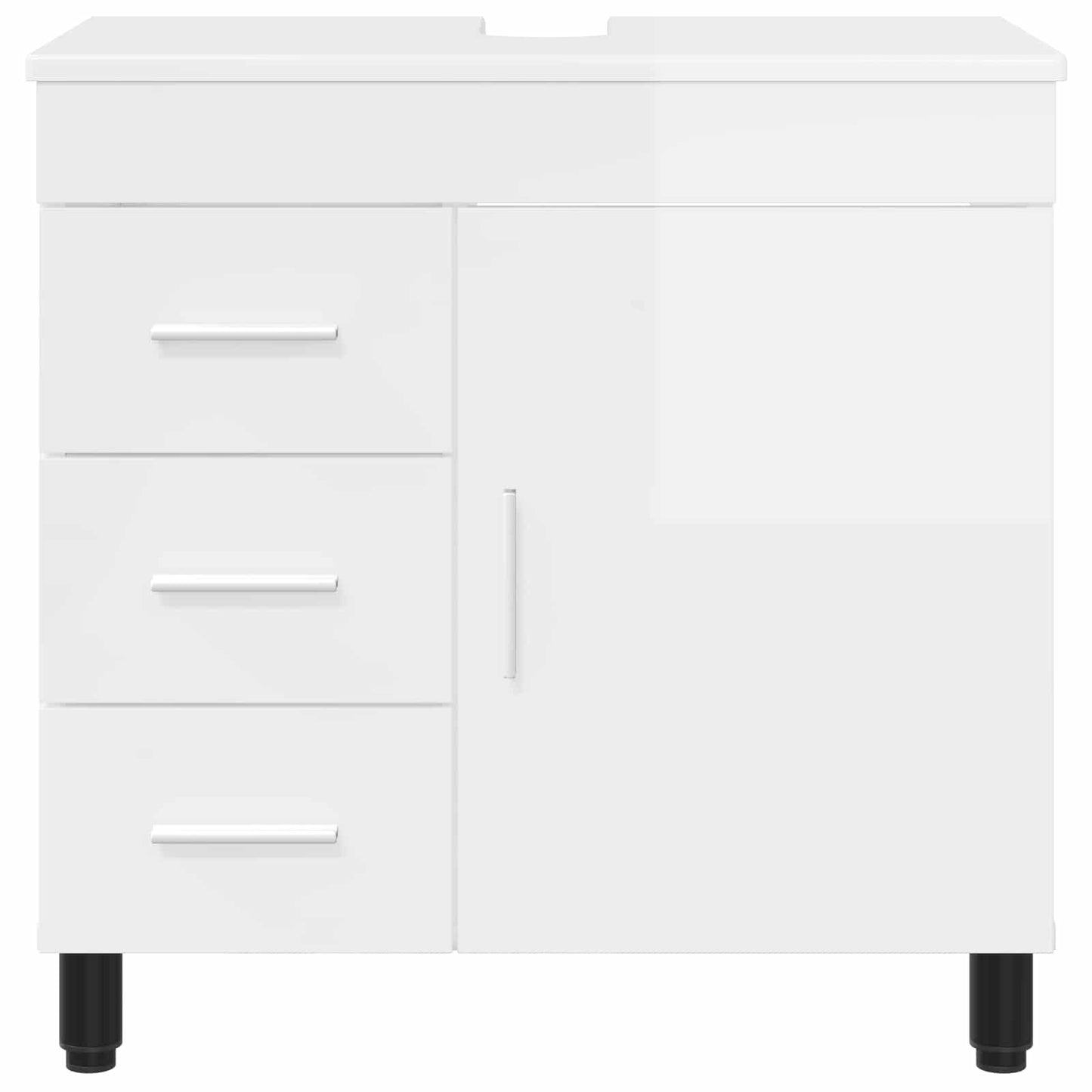 Bathroom Vanity Unit High Gloss White 60 x 35 x 60 cm