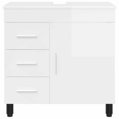 Bathroom Vanity Unit High Gloss White 60 x 35 x 60 cm