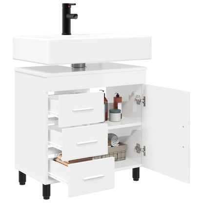 Bathroom Vanity Unit High Gloss White 60 x 35 x 60 cm