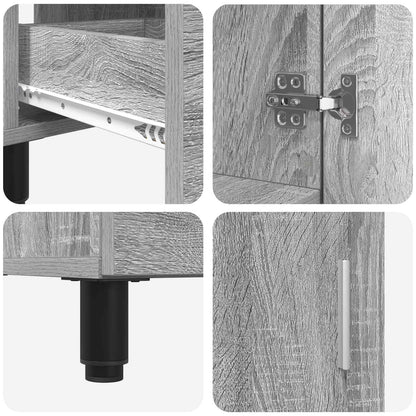 Bathroom Vanity Unit Grey Sonoma 60 x 35 x 60 cm