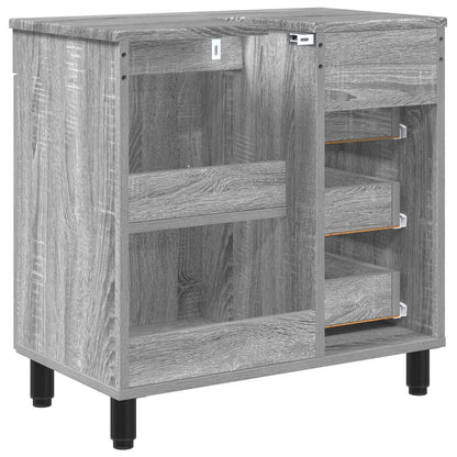 Bathroom Vanity Unit Grey Sonoma 60 x 35 x 60 cm