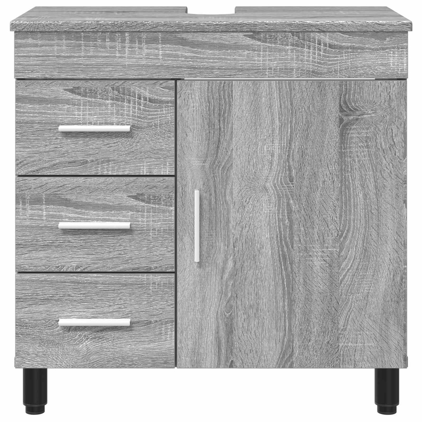 Bathroom Vanity Unit Grey Sonoma 60 x 35 x 60 cm