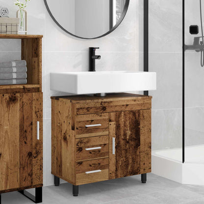 Bathroom Vanity Unit Old Wood 60 x 35 x 60 cm Engineered Wood