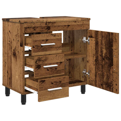 Bathroom Vanity Unit Old Wood 60 x 35 x 60 cm Engineered Wood