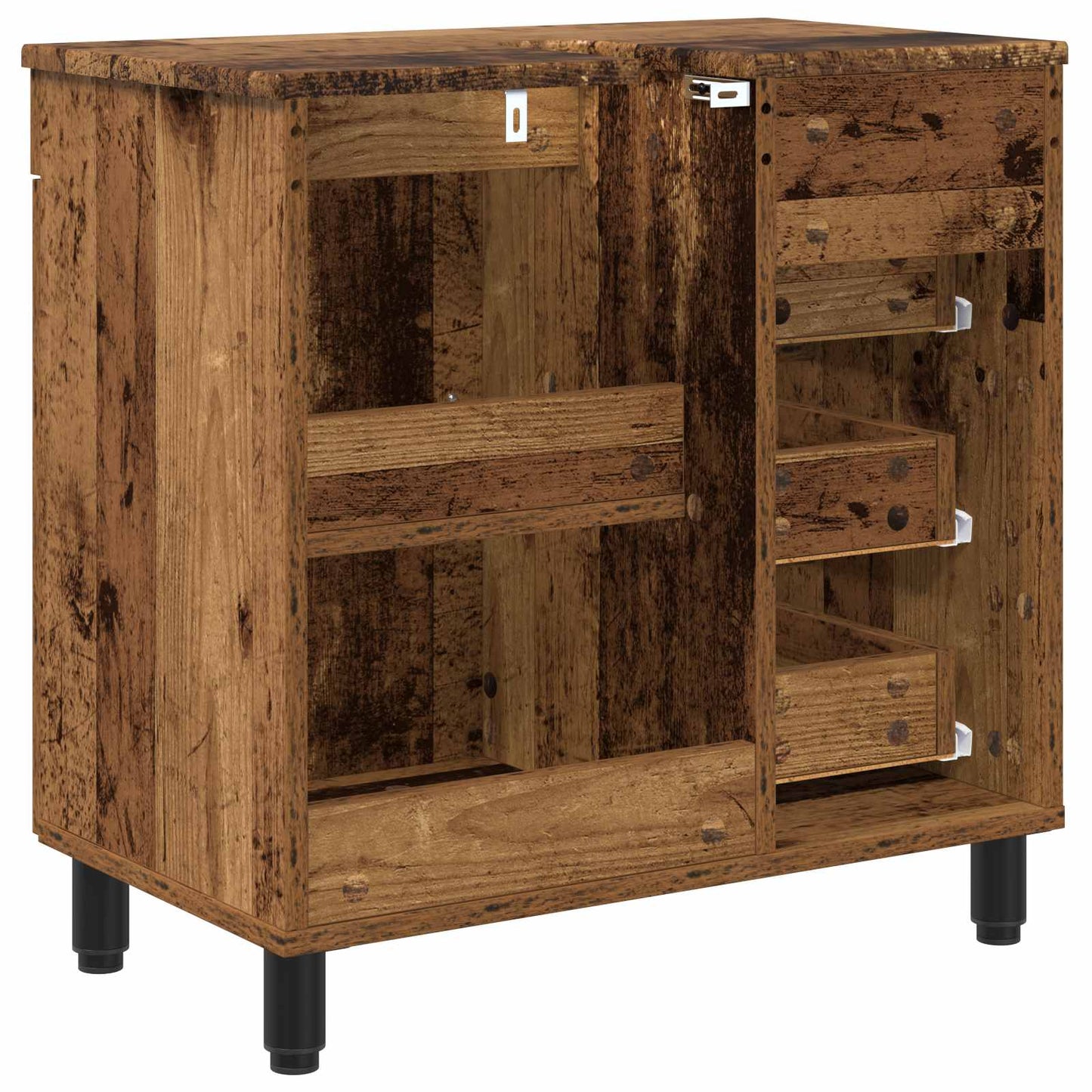 Bathroom Vanity Unit Old Wood 60 x 35 x 60 cm Engineered Wood