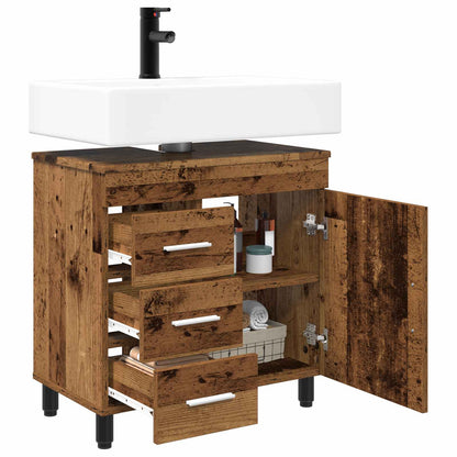Bathroom Vanity Unit Old Wood 60 x 35 x 60 cm Engineered Wood