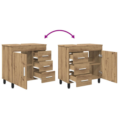 Bathroom Vanity Unit Artisan Oak 60 x 35 x 60 cm