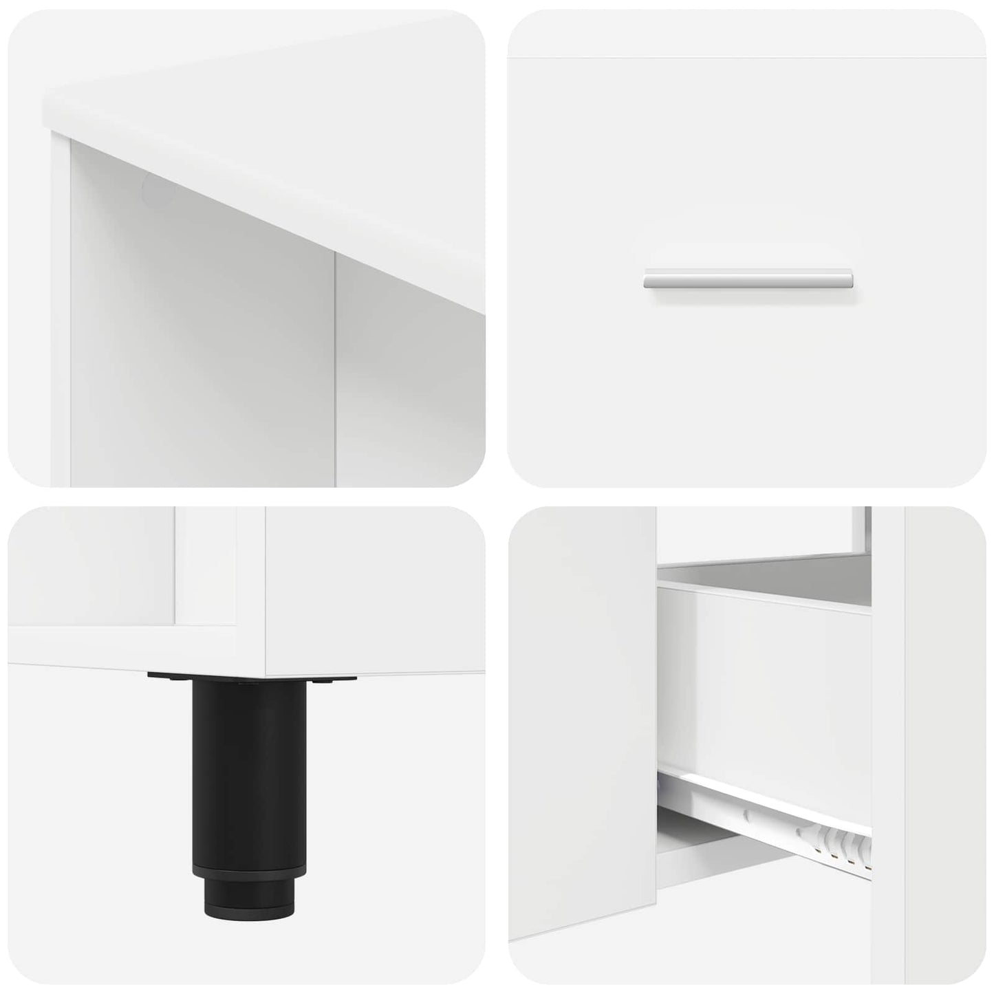 Bathroom Vanity Unit White 80 x 35 x 60 cm Engineered Wood