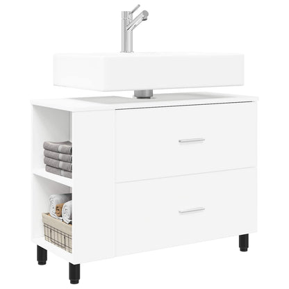 Bathroom Vanity Unit White 80 x 35 x 60 cm Engineered Wood