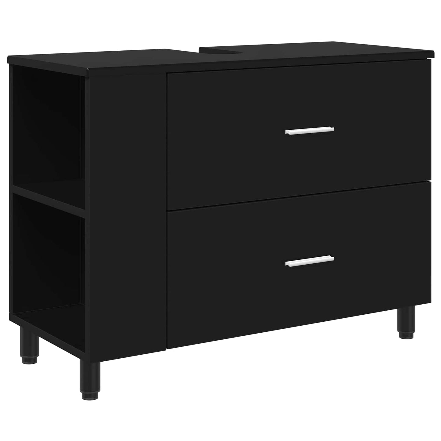 Bathroom Vanity Unit Black 80 x 35 x 60 cm Engineered Wood