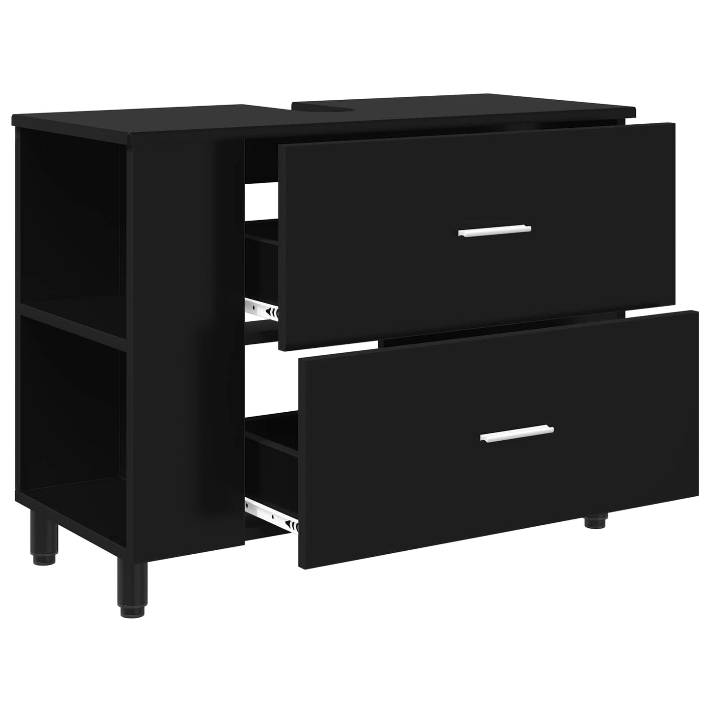 Bathroom Vanity Unit Black 80 x 35 x 60 cm Engineered Wood