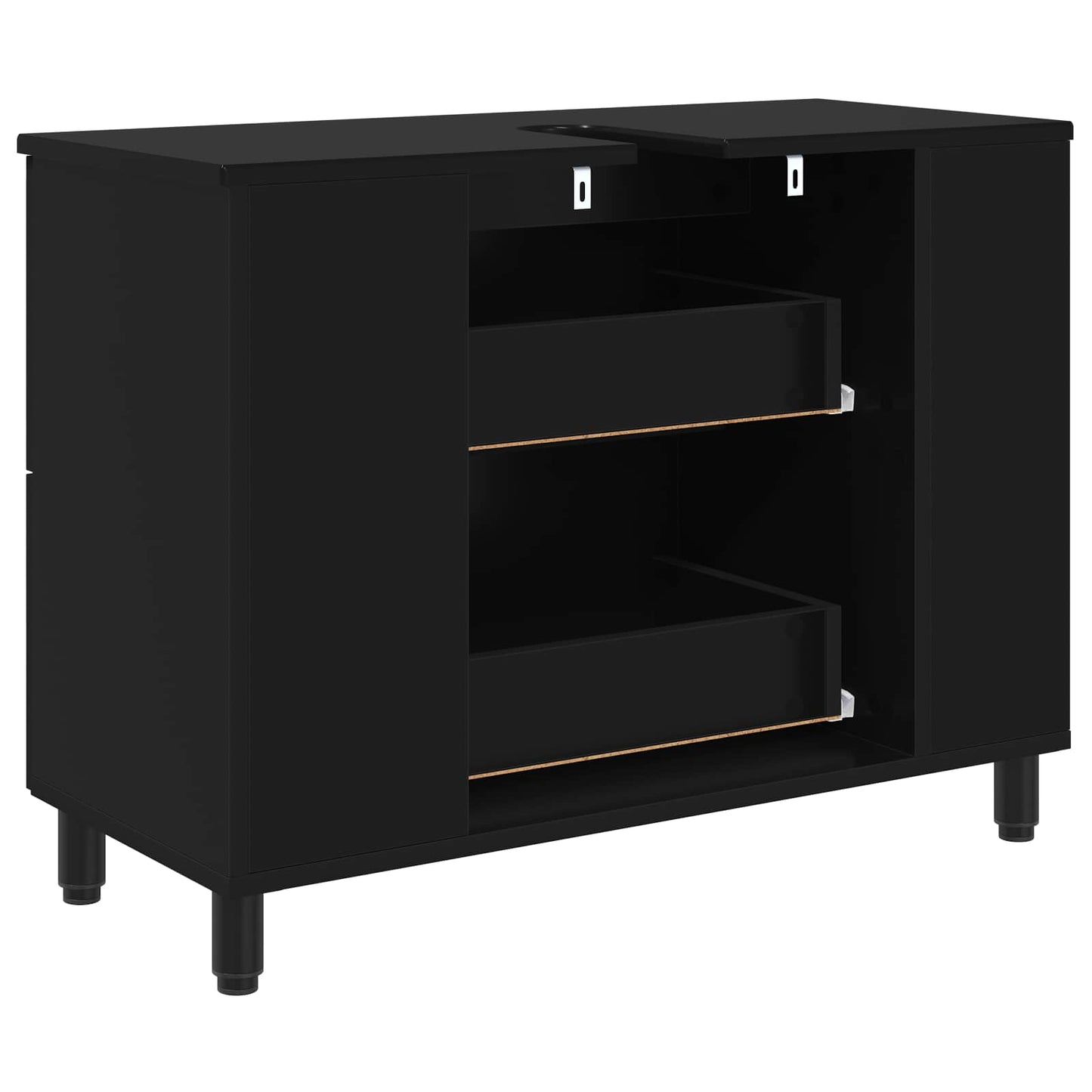 Bathroom Vanity Unit Black 80 x 35 x 60 cm Engineered Wood