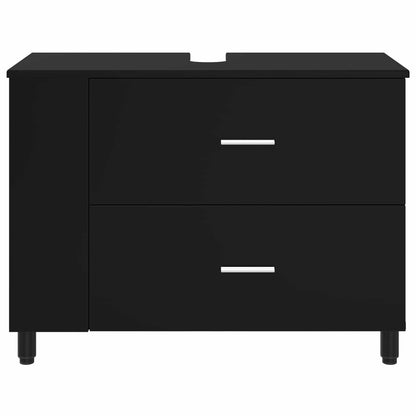 Bathroom Vanity Unit Black 80 x 35 x 60 cm Engineered Wood