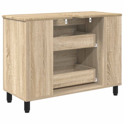 Bathroom Vanity Unit Sonoma Oak 80 x 35 x 60 cm Engineered Wood