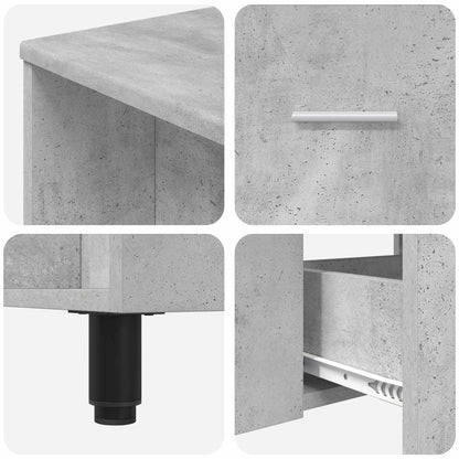 Bathroom Vanity Unit Concrete Grey 80 x 35 x 60 cm