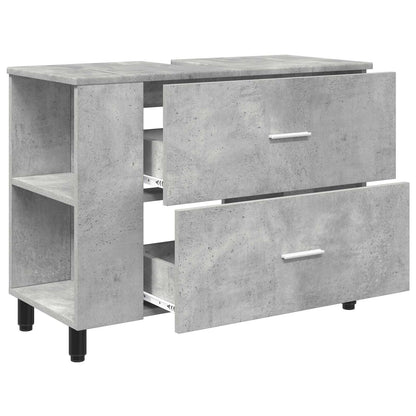 Bathroom Vanity Unit Concrete Grey 80 x 35 x 60 cm
