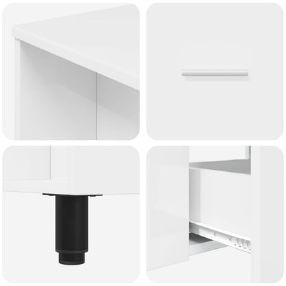 Bathroom Vanity Unit High Gloss White 80 x 35 x 60 cm