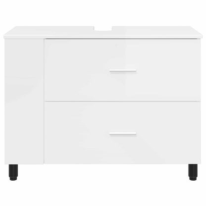 Bathroom Vanity Unit High Gloss White 80 x 35 x 60 cm