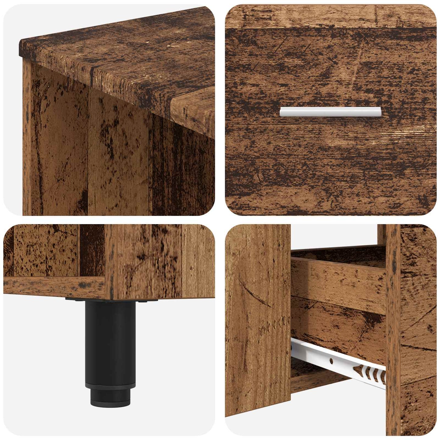 Bathroom Vanity Unit Old Wood 80 x 35 x 60 cm Engineered Wood