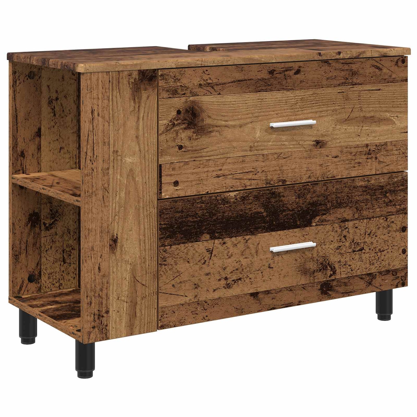 Bathroom Vanity Unit Old Wood 80 x 35 x 60 cm Engineered Wood