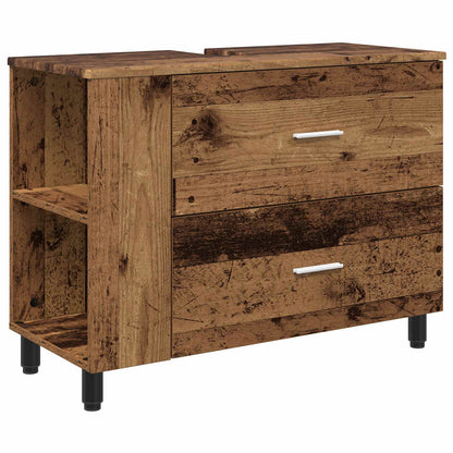 Bathroom Vanity Unit Old Wood 80 x 35 x 60 cm Engineered Wood