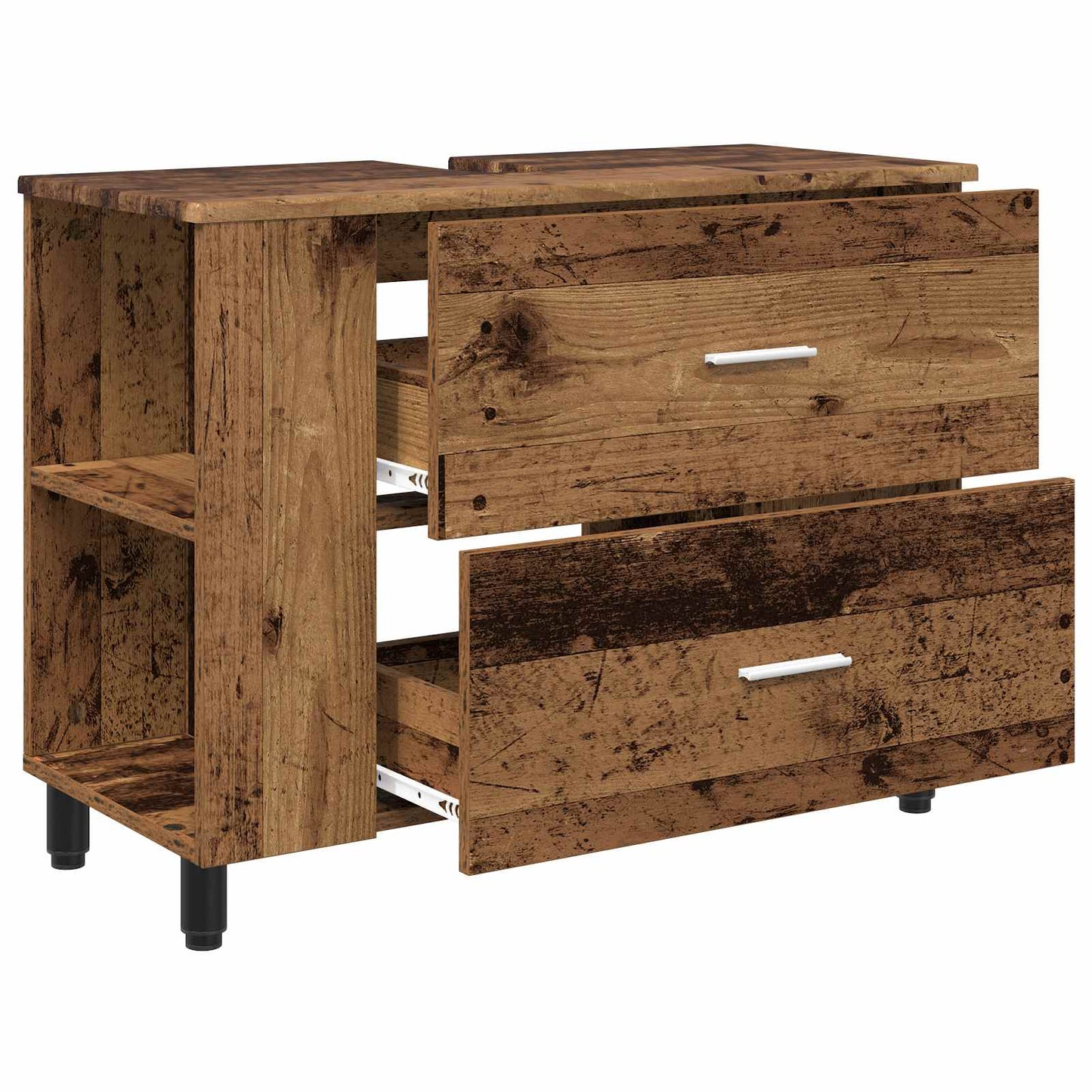 Bathroom Vanity Unit Old Wood 80 x 35 x 60 cm Engineered Wood