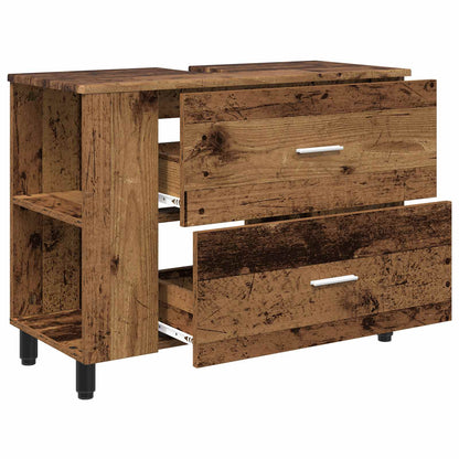 Bathroom Vanity Unit Old Wood 80 x 35 x 60 cm Engineered Wood