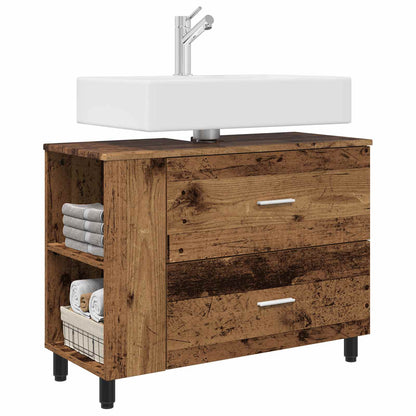 Bathroom Vanity Unit Old Wood 80 x 35 x 60 cm Engineered Wood