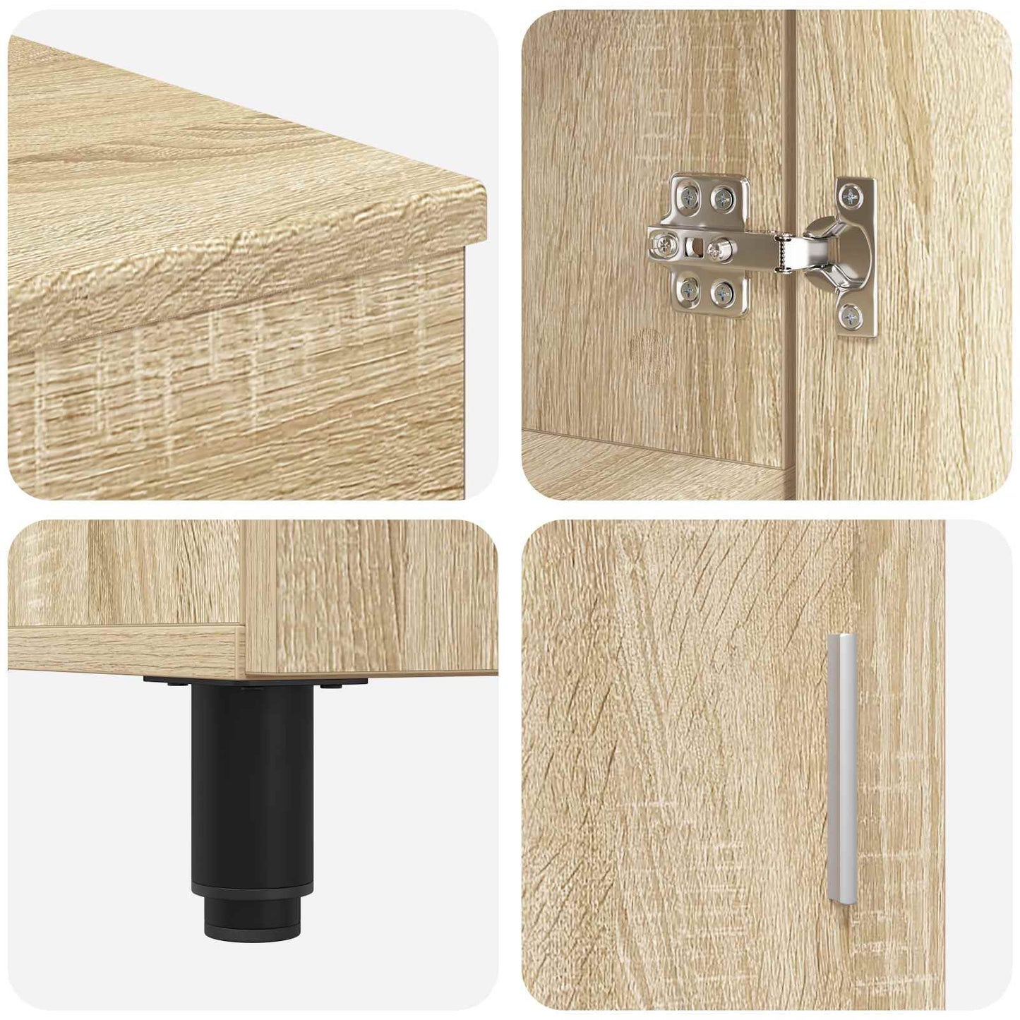 Bathroom Vanity Unit Sonoma Oak 60 x 35 x 60 cm Engineered Wood