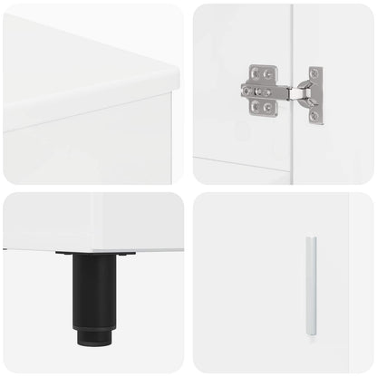 Bathroom Vanity Unit High Gloss White 60 x 35 x 60 cm
