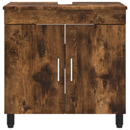 Bathroom Vanity Unit Smoked Oak 60 x 35 x 60 cm Engineered Wood