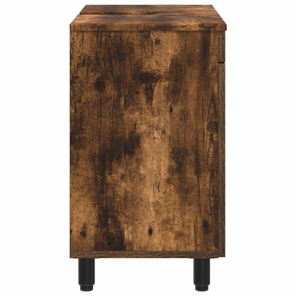 Bathroom Vanity Unit Smoked Oak 60 x 35 x 60 cm Engineered Wood
