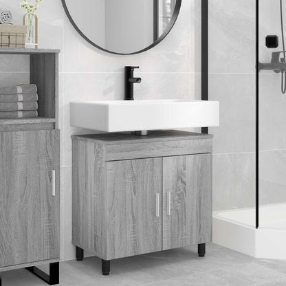 Bathroom Vanity Unit Grey Sonoma 60 x 35 x 60 cm